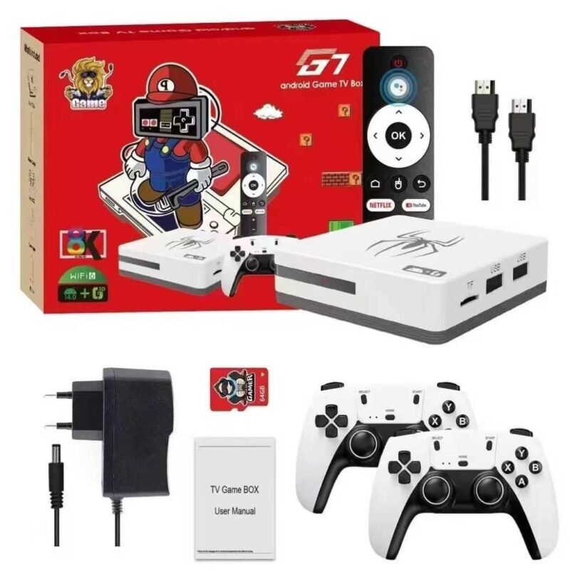 Φορητή κονσόλα παιχνιδιών & Android TV Box με 2 χειριστήρια - G7 - 812952