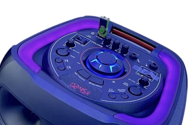 Φορητό ηχείο subwoofer με 2 μικρόφωνα Karaoke - AO-1299 - 801148