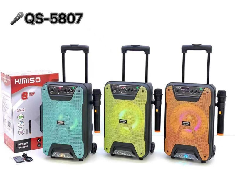 Φορητό ηχείο subwoofer με μικρόφωνο Karaoke - QS-5807 - 813072 - Orange