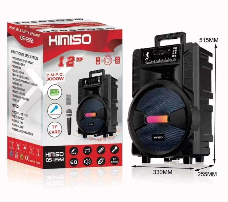 Φορητό ηχείο subwoofer με μικρόφωνο Karaoke - QS-1222 - 813133