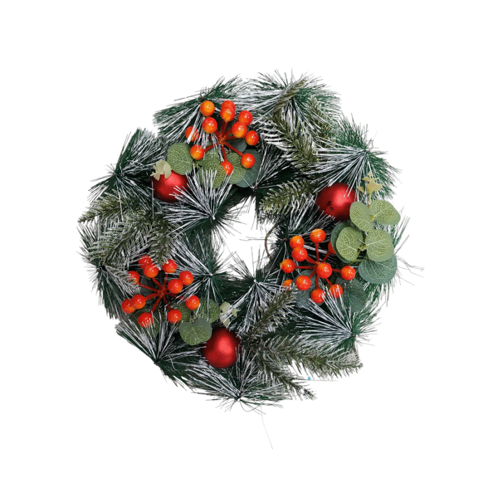 143643 Χριστουγεννιάτικo διακοσμητικό στεφάνι - 30cm - 143643