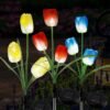 Φωτιζόμενα διακοσμητικά λουλούδια LED με ηλιακό πάνελ - 2pcs - 150296 - Blue