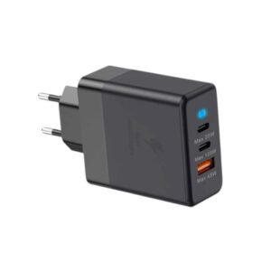Αντάπτορας φόρτισης Fast Charge με 3 θύρες USB-A & Type-C - 120W - CX-180B - 271801 - Black