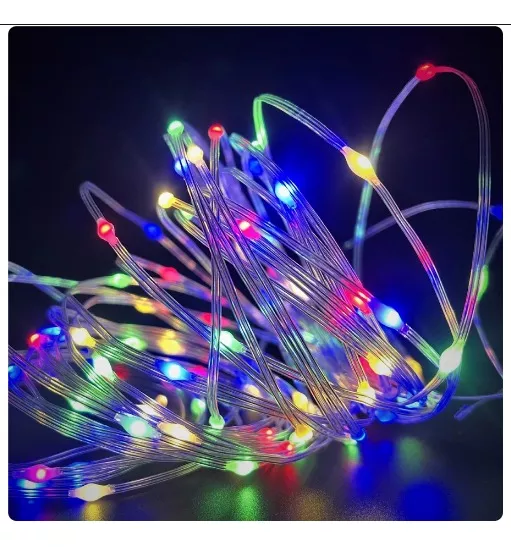 Χριστουγεννιάτικα φώτα LED με επένδυση - 20m/200LED - RGB - 272343