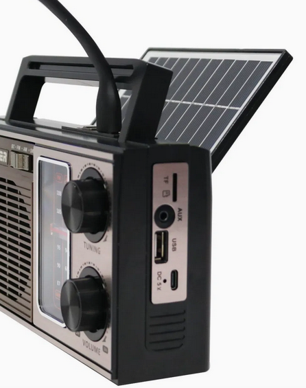 370090-1 Επαναφορτιζόμενο ραδιόφωνο με ηλιακό πάνελ - M-538BTS - 370090 - Red