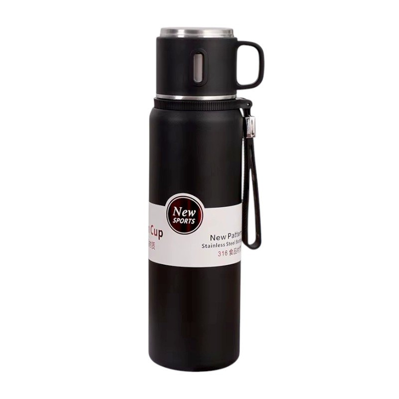 312604-1 Φορητό παγούρι-θερμός - 800ml - 312604 - Black
