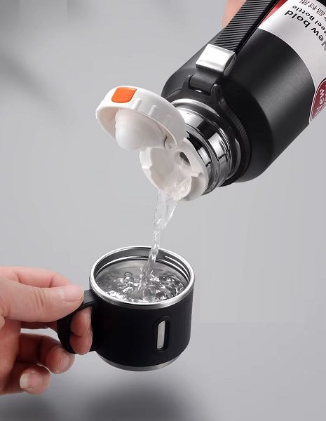 312604-4 Φορητό παγούρι-θερμός - 800ml - 312604 - Black