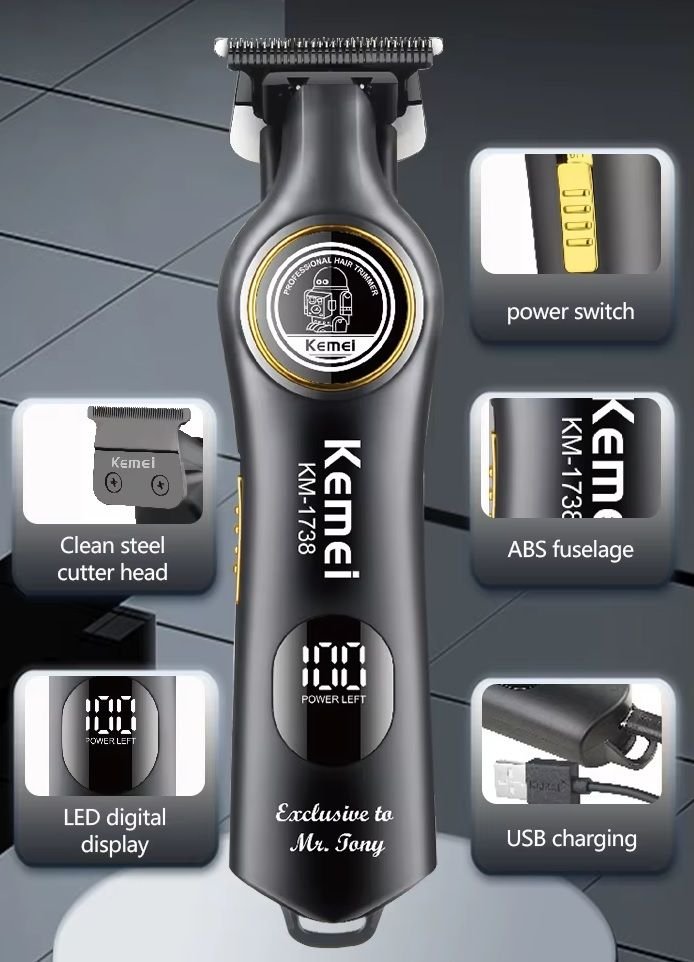 Κουρευτική μηχανή  & trimmer - KM-1738 - Kemei