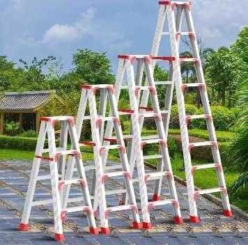 Πτυσσόμενη σκάλα-σκαμπό αλουμινίου - 241-5 - 711223