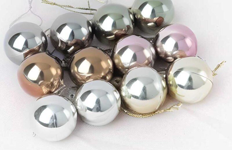 Σετ Χριστουγεννιάτικες μπάλες - 8cm - 12pcs - 326048 - Silver