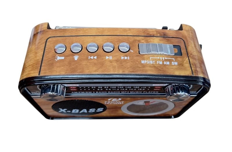 241434-2 Επαναφορτιζόμενο ραδιόφωνο Retro με Bluetooth - PR-1002BT - 241434 - Brown