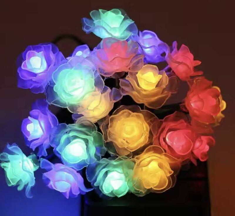 5a6a89e670ad7fdd0f8d02a4ffd02bb6 Ηλιακή γιρλάντα φωτισμού LED - Τριαντάφυλλο - 5m+1m - 20D - 152905 - RGB