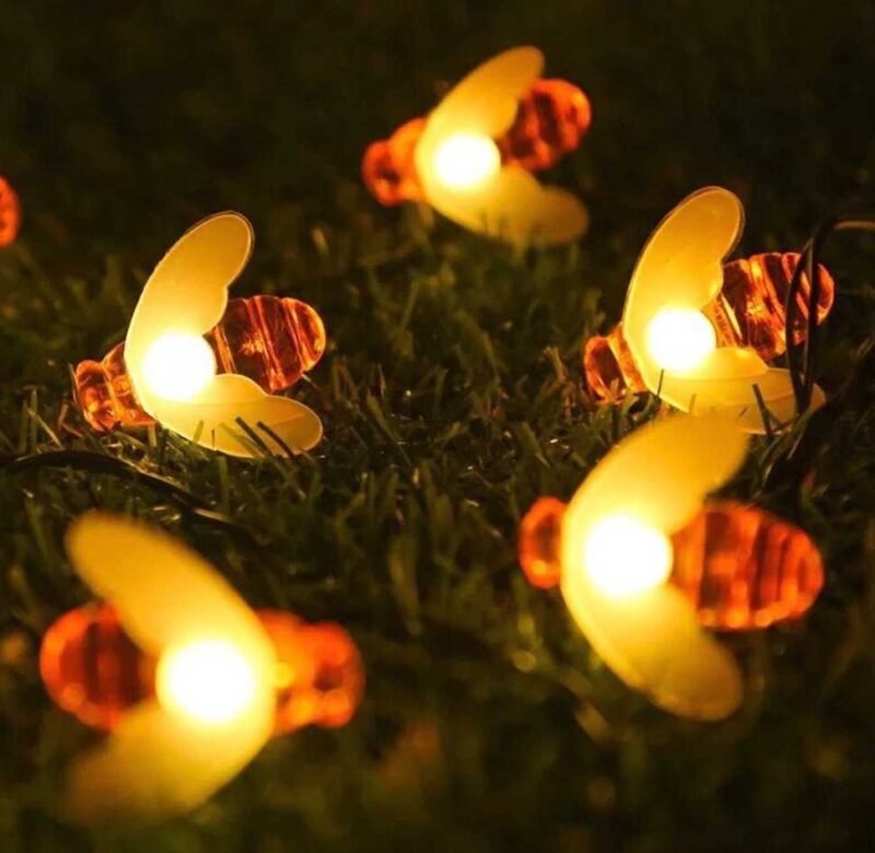 Ηλιακή γιρλάντα φωτισμού LED - Μέλισσα - 5m+1m - 20D - 152806 - Warm White