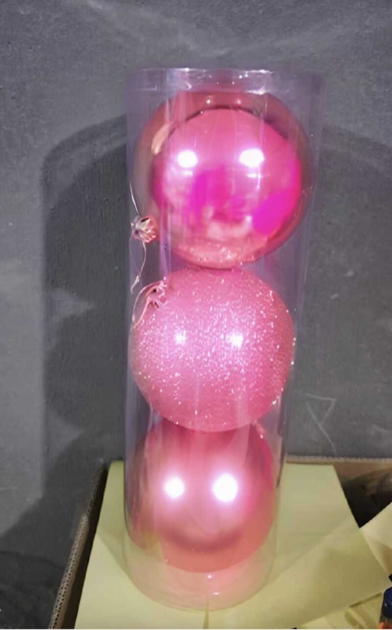 bf6967250eb5a0a17aed70886e668804 Σετ Χριστουγεννιάτικες μπάλες - 15cm - 3pcs - 326130 - Pink