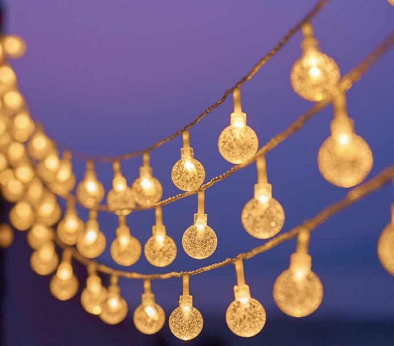 f00d3d3cde23d3c684df84d354b3fe55 Ηλιακή γιρλάντα φωτισμού LED - Φυσαλίδα - 5m+1m - 20D - 152882 - Warm White