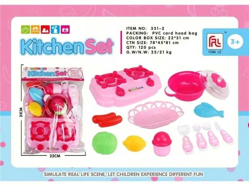 Σετ εστία μαγειρέματος με κουζινικά - 331-2PVC - 917283