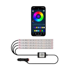 Σετ διακοσμητικός φωτισμός καμπίνας αυτοκινήτου LED με τηλεχειρισμό - D19203-P4 - 110853