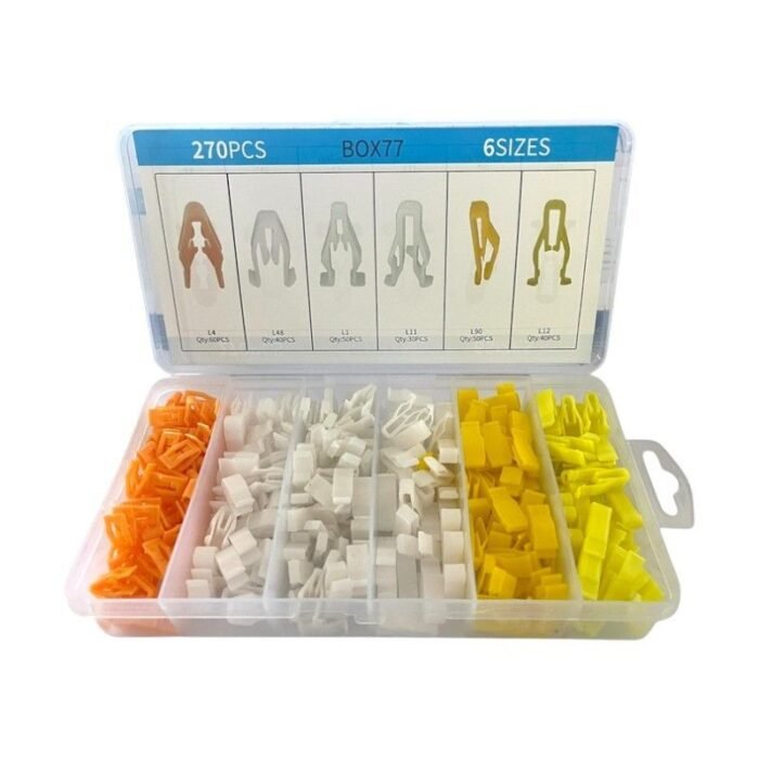 Σετ συνδετήρες αυτοκινήτου 6 τύπων - 1806202 - 270pcs - 180978
