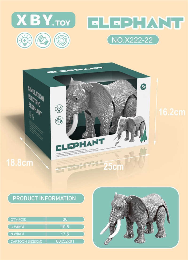 Ηλεκτρονικός Ελέφαντας με κίνηση - X222-22 - 917497