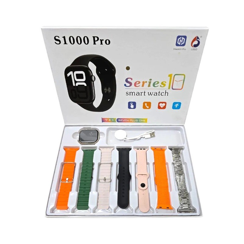 814147-1 Σετ Smartwatch με 7 λουράκια - S1000 Pro - 814147 - Orange