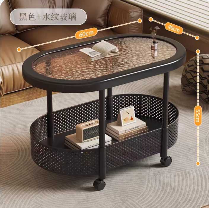 Τροχήλατο βοηθητικό τραπέζι σαλονιού διώροφο - 10712 - 282166 - White