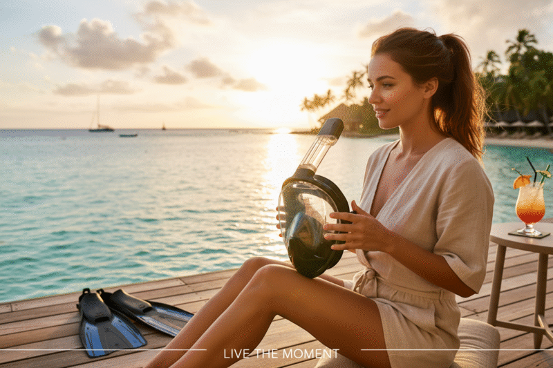 Μάσκα θαλάσσης Full Face με αναπνευστήρα - BHC - 127121 - Black