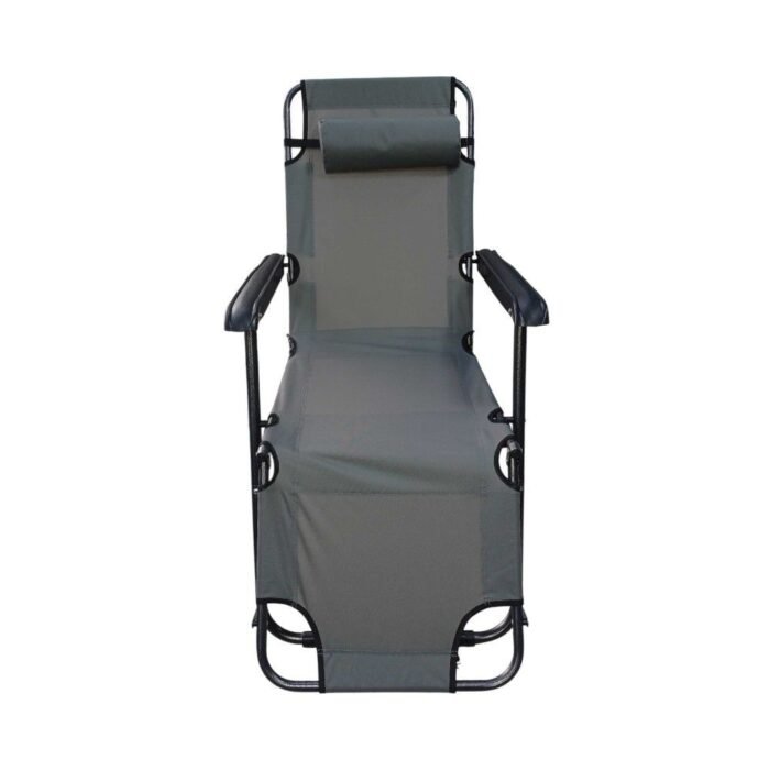 Πτυσσόμενη καρέκλα - ξαπλώστρα παραλίας - 1236 - 270942 - Grey