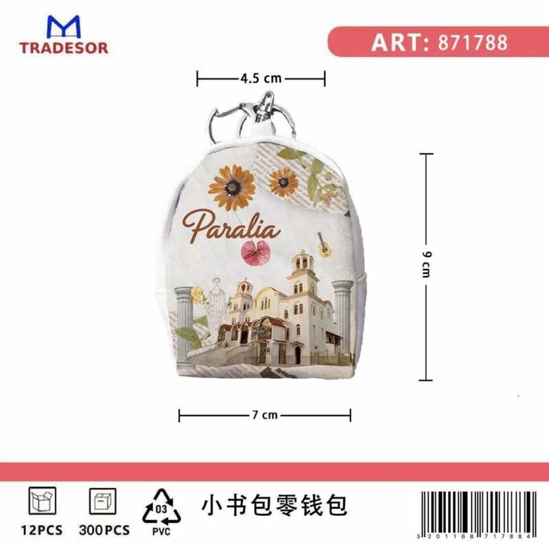 340ab7e74394226bf7bd17d43b79a512 Πορτοφόλι Souvenir μπρελόκ mini - Σετ 10pcs - PVC - Paralia - 7*9*4.5cm - 871788