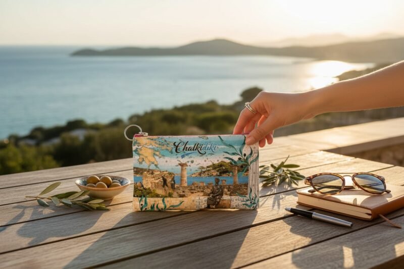Πορτοφόλι Souvenir μπρελόκ - Σετ 10pcs - PVC - Chalkidiki - 16*10cm - 871703