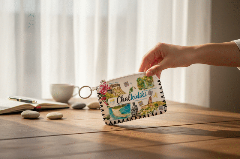 871740-Photoroom-Product-Staging-Photoroom Πορτοφόλι Souvenir μπρελόκ - Σετ 10pcs - PVC - Chalkidiki - 14*9cm - 871740