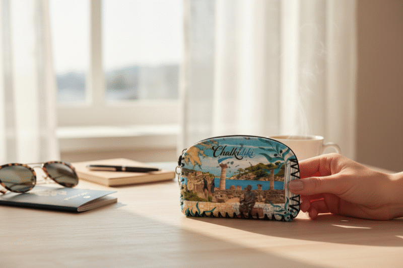Πορτοφόλι Souvenir μπρελόκ - Σετ 10pcs - PVC - Chalkidiki - 14*9cm - 871743