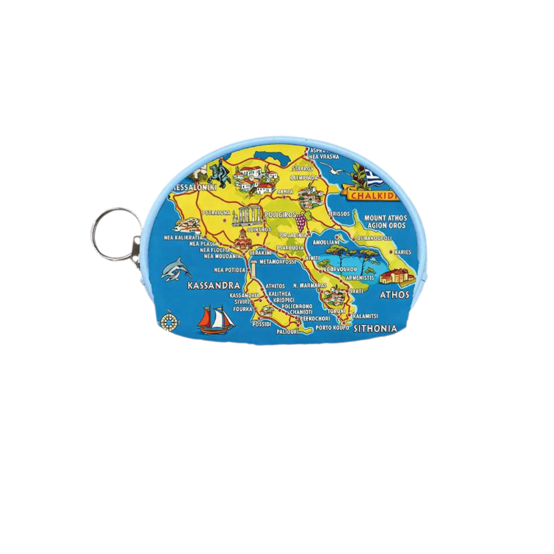 871762-Photoroom Πορτοφόλι Souvenir μπρελόκ mini - Σετ 10pcs - PVC - Chalkidiki - 10*8*3cm - 871762