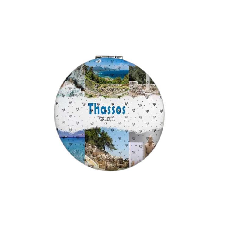 Καθρέπτης τσέπης Souvenir - Σετ 12pcs - Thassos - 7*7*3cm - 871853