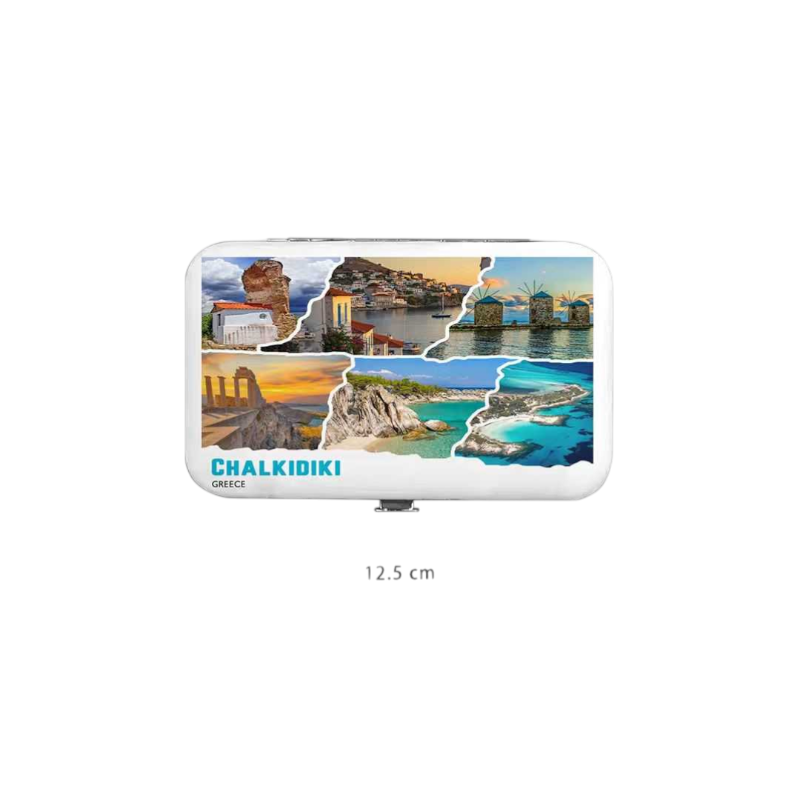 Σετ 12Χ - Κασετίνα περιποιήσης νυχιών σε θήκη Souvenir - Chalkidiki - 871861