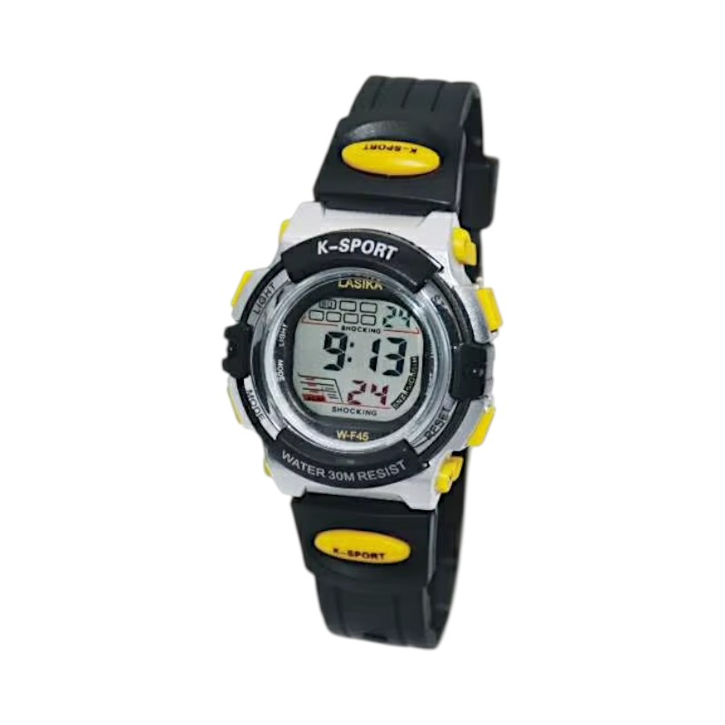 115148-10 Ψηφιακό ρολόι χειρός - WF45 - Lasika - 115148 - Black/Yellow