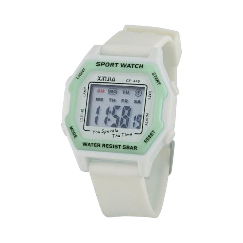 Ψηφιακό ρολόι χειρός - CF446 - 115163 - White/Green