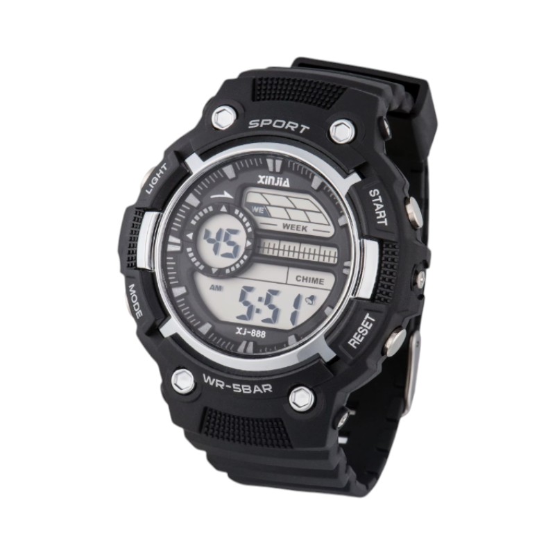 Ψηφιακό ρολόι χειρός - XJ-888 - 115165 - Black/Silver