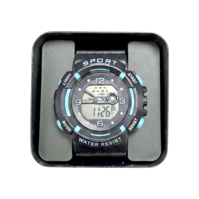 Ψηφιακό ρολόι χειρός - 6859 - 115185 - Black/Light Blue