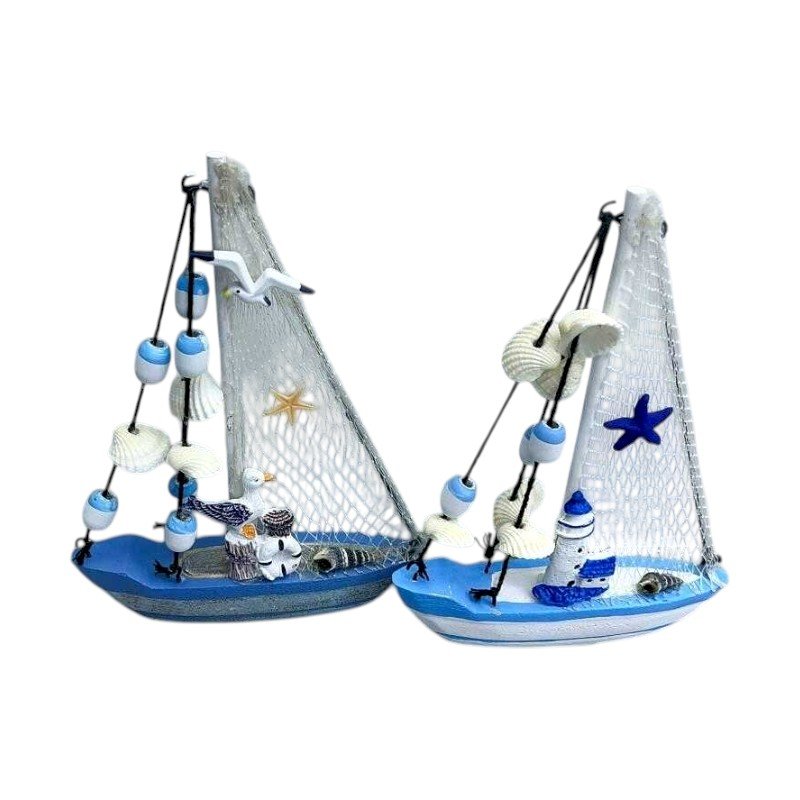 125566 Διακοσμητικό Souvenir Καραβάκι - Σετ 2 τεμάχια - L2026-34CD - 125566