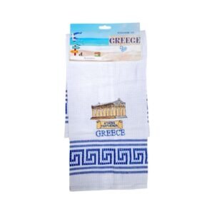 Πετσέτα ποτηρόπανο Souvenir με κέντημα - Σετ 12pcs - Athens/Greece - 416204