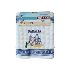 Πετσέτα ποτηρόπανο Souvenir με κέντημα - Σετ 12pcs - Paralia - 416341