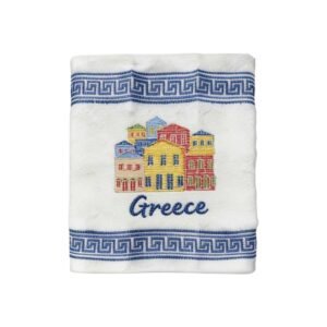 Πετσέτα ποτηρόπανο Souvenir με κέντημα - Σετ 12pcs - Greece - 416457