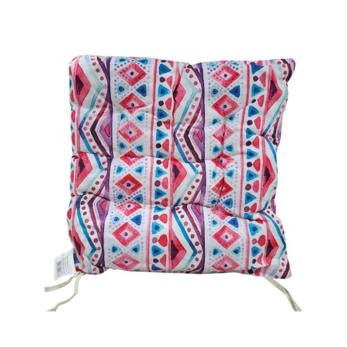 Μαξιλάρι καρέκλας - 40x40cm - 720187 - White/Pink/Purple