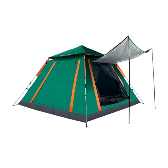 Σκηνή Camping 4 ατόμων με σκίαστρα - YB3021 - 2.4x2.4m - 960019 - Dark Green