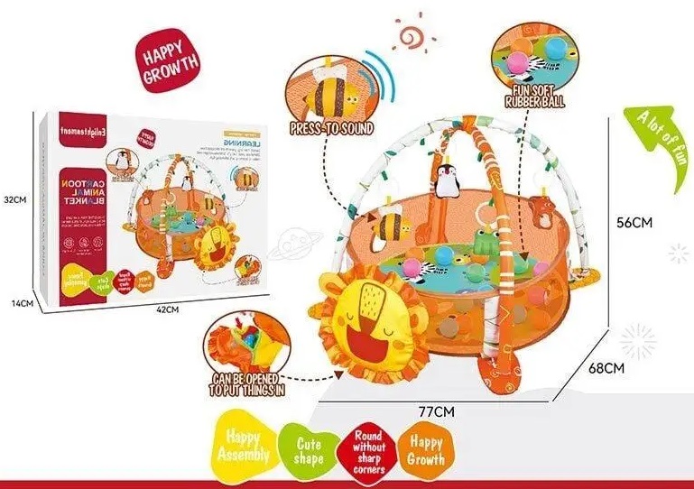 232376-1 Βρεφικό γυμναστήριο με παιχνίδια - 368-111Sc - 232376 - Orange