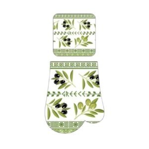 Γάντι & πιάστρα φούρνου Souvenir - Σετ 6pcs - Greece - 241859