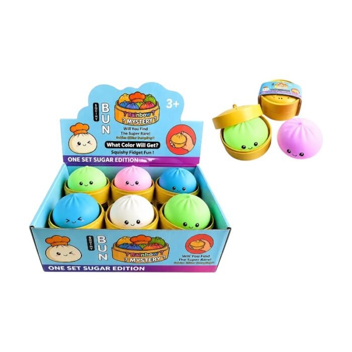 Παιχνίδι Squishy Dumpling Antistress φατσούλα - 8.5cm - Πακέτο 12 τεμαχίων - TEM4981