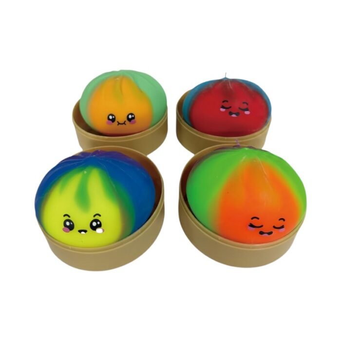 Παιχνίδι Squishy Dumpling Antistress φατσούλα - 8.5cm - Πακέτο 12 τεμαχίων - TEM4984