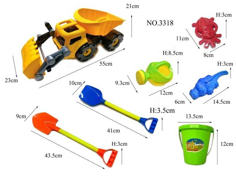 Σετ παιχνίδια παραλίας -  7pcs - 3318 - 232231