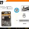 Εξάγωνη βίδα με παξιμάδι - M4x30mm+M4 - Σετ 12 πακέτα των 15 ζευγαριών - 201789